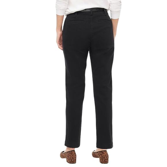 J.Crew Factory Black High Rise Straight Leg Chino Pants Size 4P NWT - Picture 2 of 7